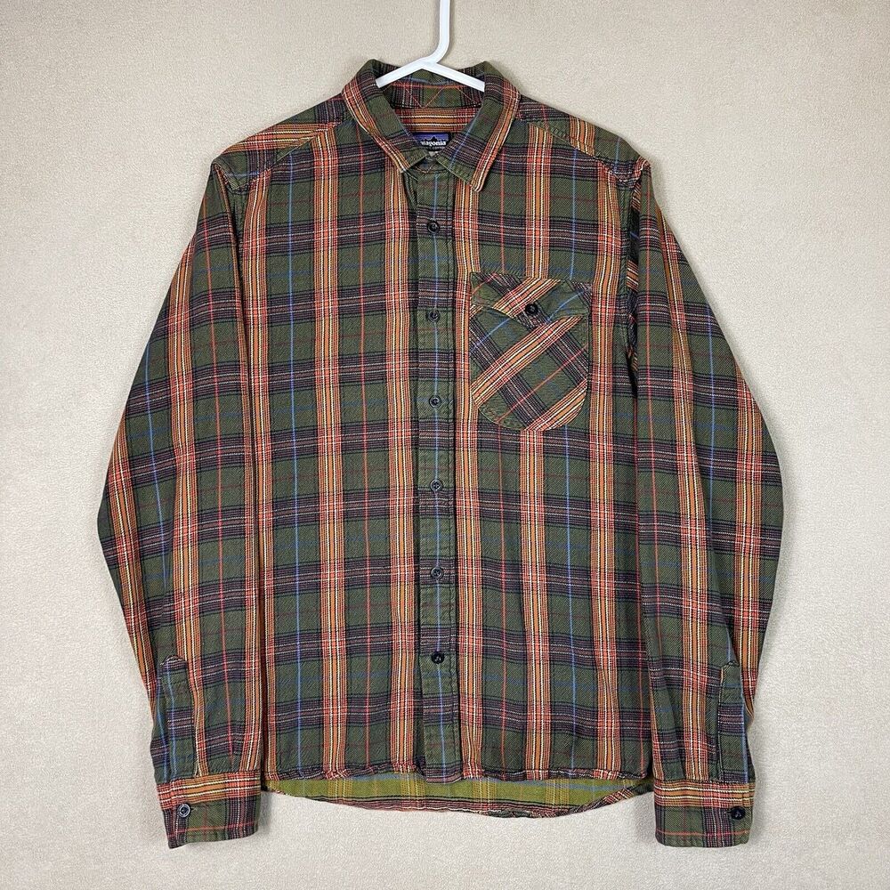 Patagonia Shirt Mens‎ Medium Multicolor Plaid Button Up Flannel Outdoor Adult